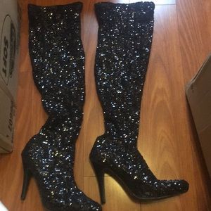 Over the knee sequin boots from Boston Proper
